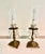 1970s Pair of Vintage Brass Accent Lamps With Chandelier Crystal Prisms & Etched Glass Shades For Sale - Image 5 of 12