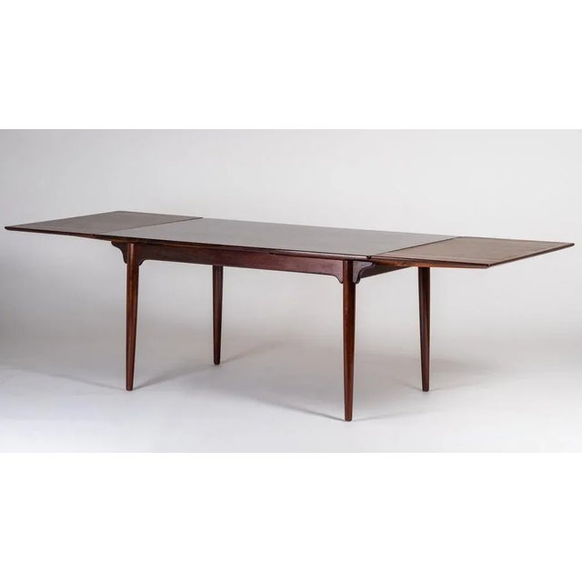 Rosewood No 54 Extendable Dining Table from Omann Jun, 1960s For Sale - Image 6 of 14