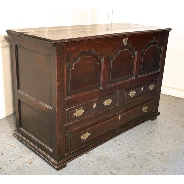 Large Antique Three-Drawer Mule Chest For Sale - Image 4 of 12