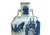 Chinese Blue White Porcelain Hexagonal Figural Graphic Art Vase For Sale - Image 10 of 15