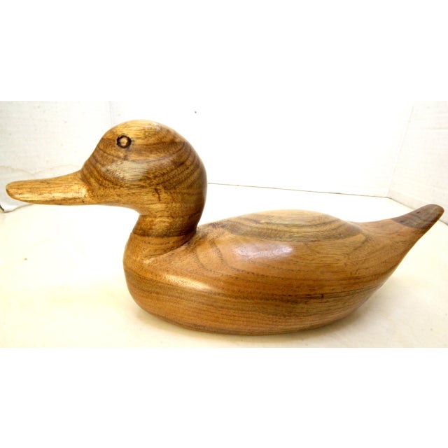 1984 Western Decoy Hand-Carved Signed Butternut Wooden "Ring Bill" Drake Duck For Sale - Image 12 of 14
