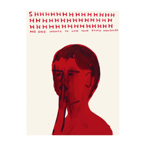 David Shrigley SHHH Lithograph Poster, 2023