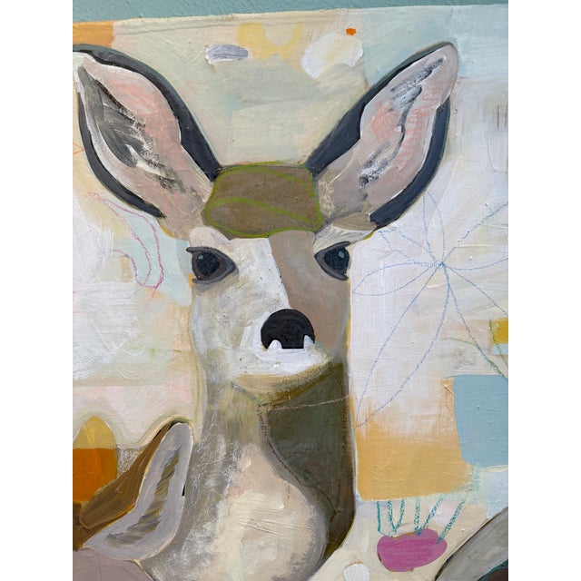 Paint “The Best Neighbors” Original Deer Painting by LWren Walraven For Sale - Image 7 of 12