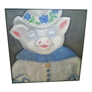 Original Artwork "Winnie" Pig For Sale