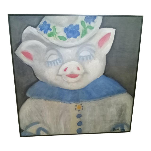 Original Artwork "Winnie" Pig For Sale