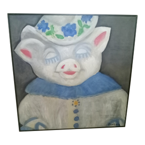 Original Artwork "Winnie" Pig