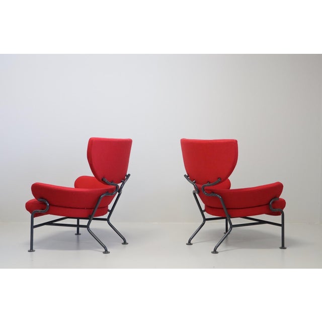 The "Model PL19" or "I tre Pezzi" armchairs, designed by Franco Albini and Franca Helg, manufactured by Poggi Pavia,...