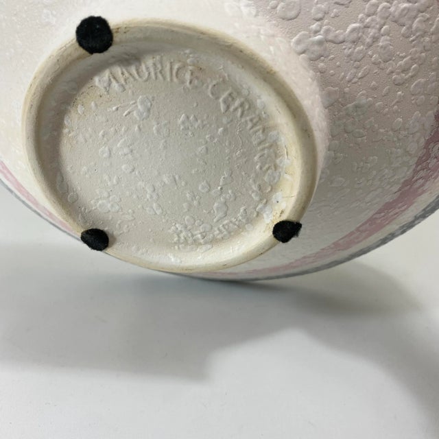 80s Maurice Ceramics Striped Catchall Bowl For Sale - Image 11 of 13