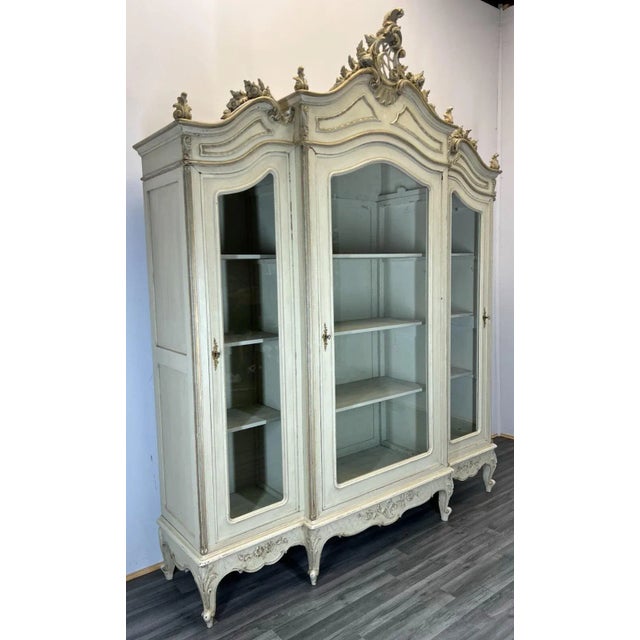 Antique French Three-Door Bookcase For Sale - Image 3 of 18