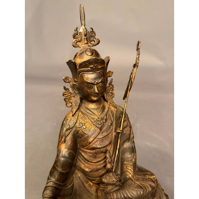 Early 20th Century Bronze Buddha Statue, Circa 1920s For Sale - Image 5 of 15