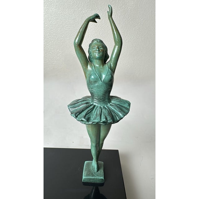 Art Deco French Pair of Dancer Bookends in Spelter and Black Marquina Marble For Sale - Image 15 of 18