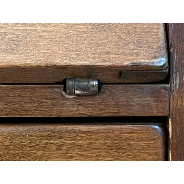 Early 20th Century Maple Slant Front Secretary Desk With Bookcase Hutch For Sale - Image 11 of 13