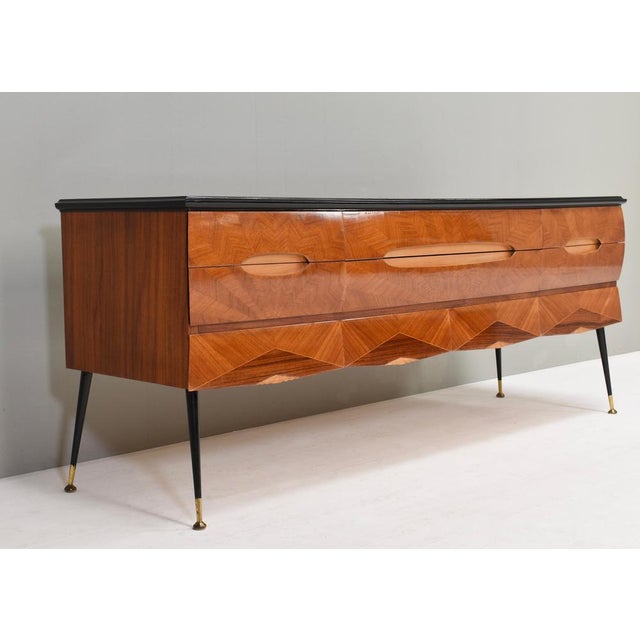 Italian Sideboard in Walnut by Vittorio Dassi, 1950s For Sale - Image 11 of 18