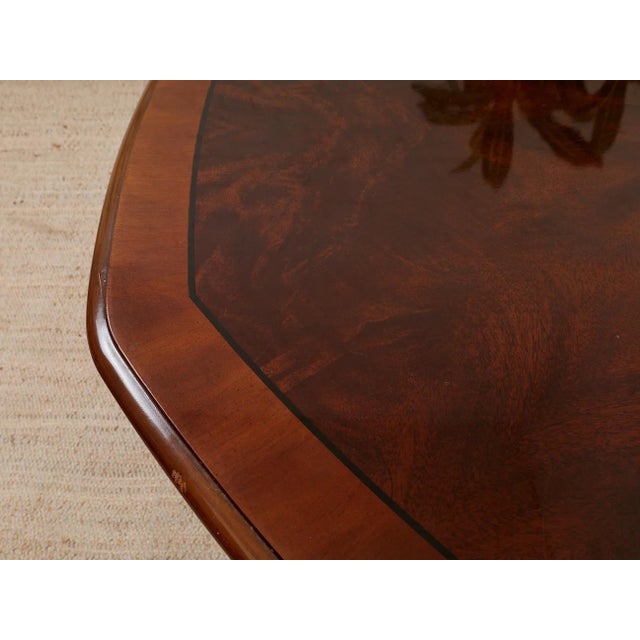Wood Mid 20th Century Burlwood Dining Table For Sale - Image 7 of 12