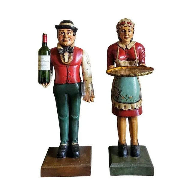 Art Deco Period Hand Carved & Painted Butler Dumb Waiter For Sale - Image 10 of 11