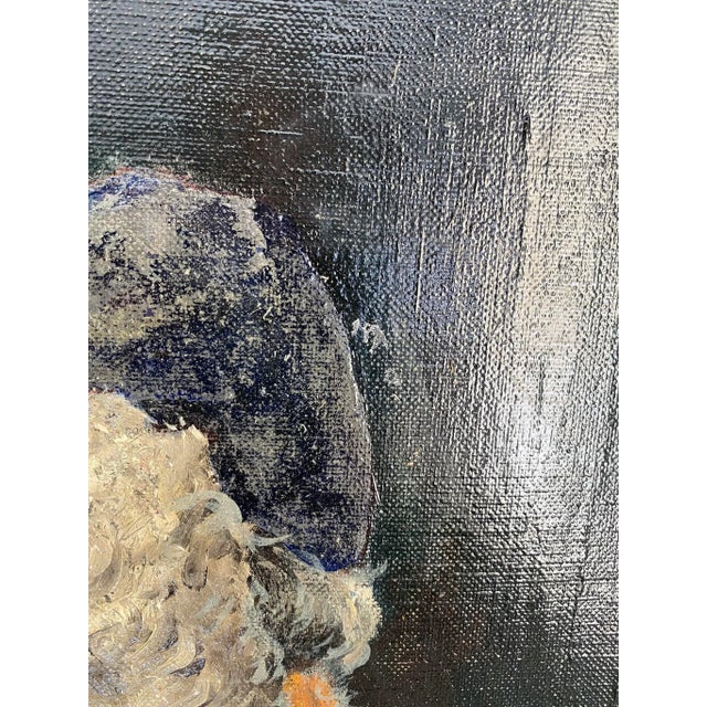 Early 20th Century Early 20th Century Framed Old Man Profile Portrait Oil Painting For Sale - Image 5 of 13