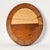 Large Antique Deep Wood Framed Oval Mirror With Gold Accent For Sale - Image 10 of 17