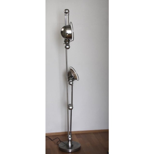 Industrial 2-Light Floor Lamp by Jean-Louis Domecq for Jieldé, 1950s For Sale - Image 18 of 18