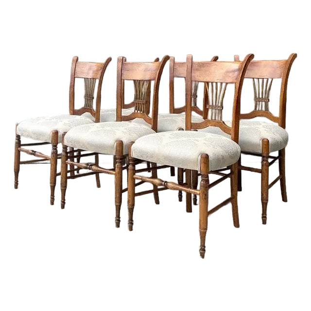 Vintage Baker Harvest Dining Chairs - Set of 6 For Sale