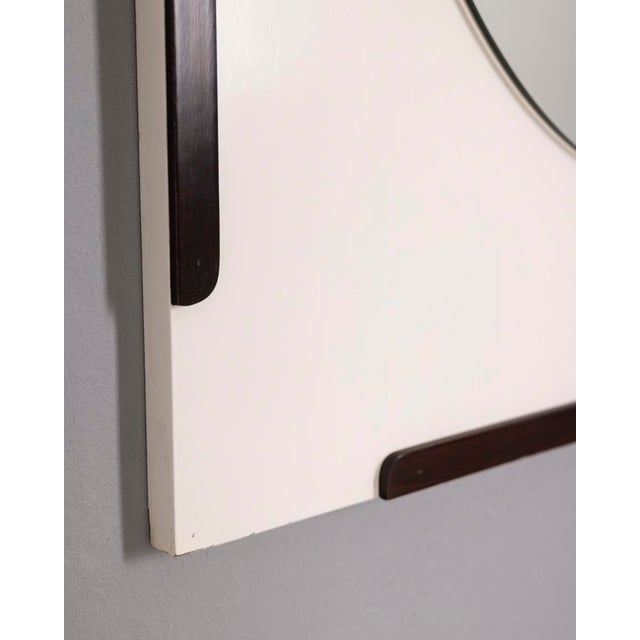 Vintage Wooden Wall Mirror by the Sbrilli Brothers, 1970s For Sale - Image 4 of 11