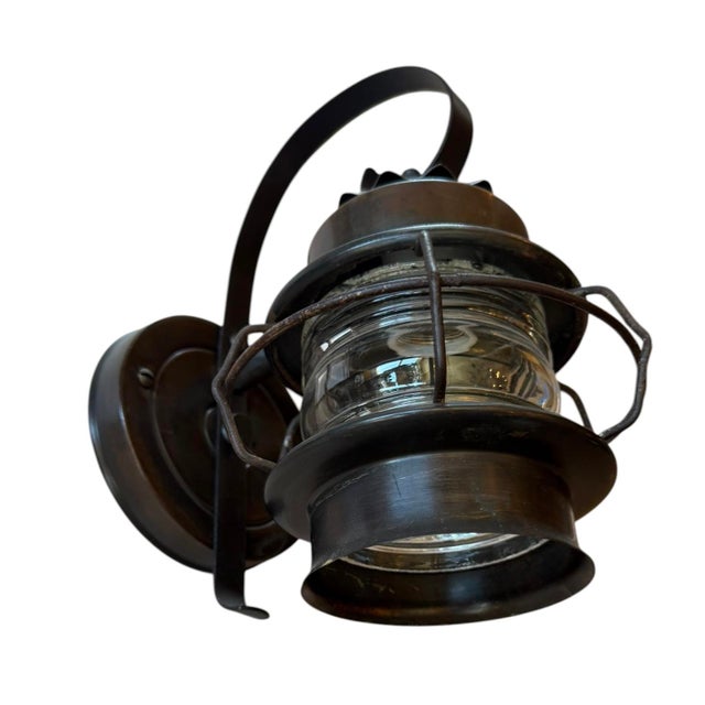 Mid 20th Century Vintage Outdoor Lantern Porchlights - a Pair For Sale - Image 5 of 7