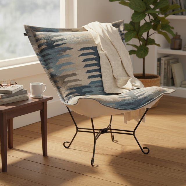 Puff Chair Complete Navajo Navy For Sale - Image 9 of 11
