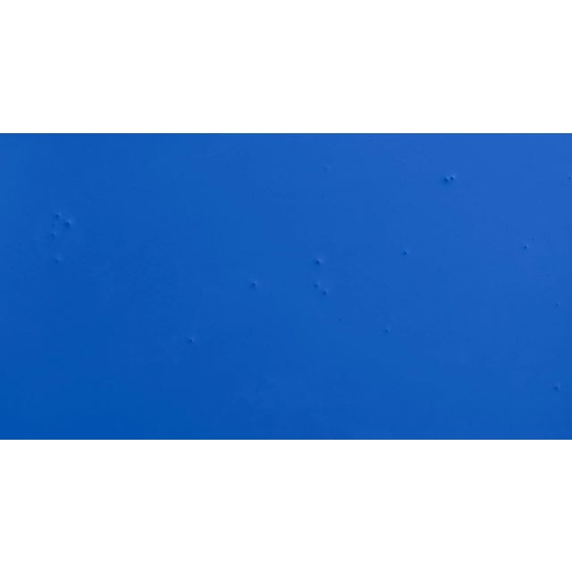Contemporary BACKDROP Adhesive Sample Swatch in Blue Is The Coolest Color (Bright, Saturated Blue) For Sale - Image 3 of 5