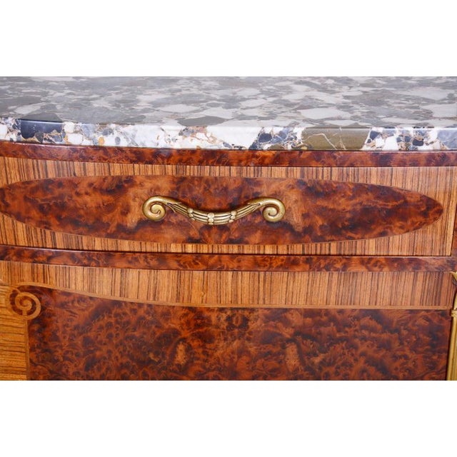 Metal Art Deco Mahogany, Marble and Bronze Buffet by Paul Follot, France, 1920s For Sale - Image 7 of 18