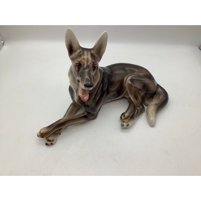 Wien Keramos Austria Ceramic German Shepherd Dog Figurine Large Statue For Sale In Sacramento - Image 6 of 9
