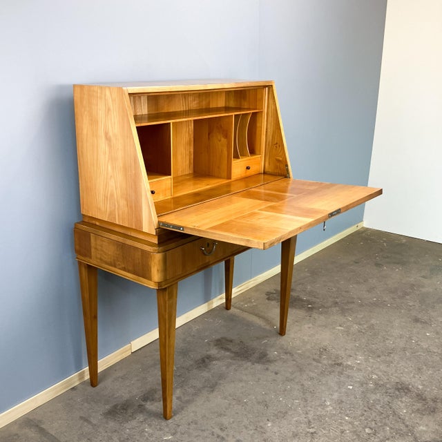 Secretary in Cherrywood, 1940s For Sale - Image 13 of 13
