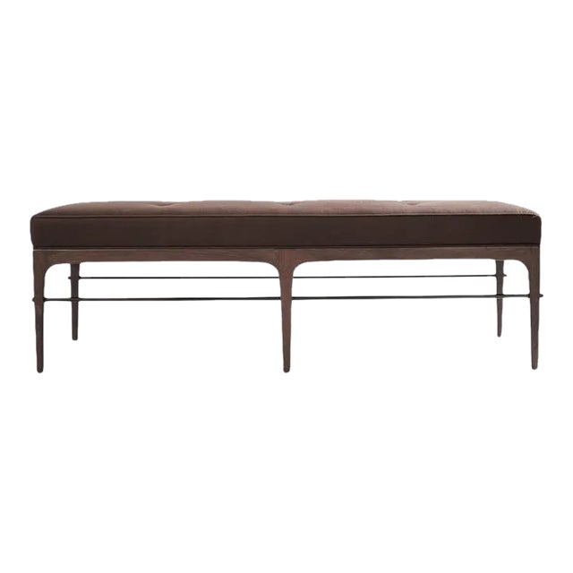 Linear Bench in Dark Wanut Series 60 by Stamford Modern For Sale