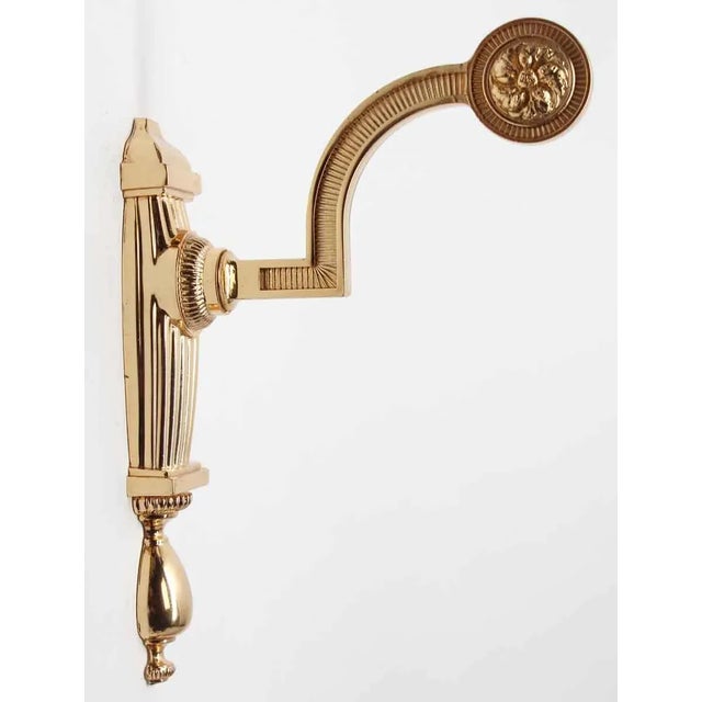 Brand new traditional style polished brass towel bar brackets. Made by Sanistyl Creations in France. Sold as a pair. The...