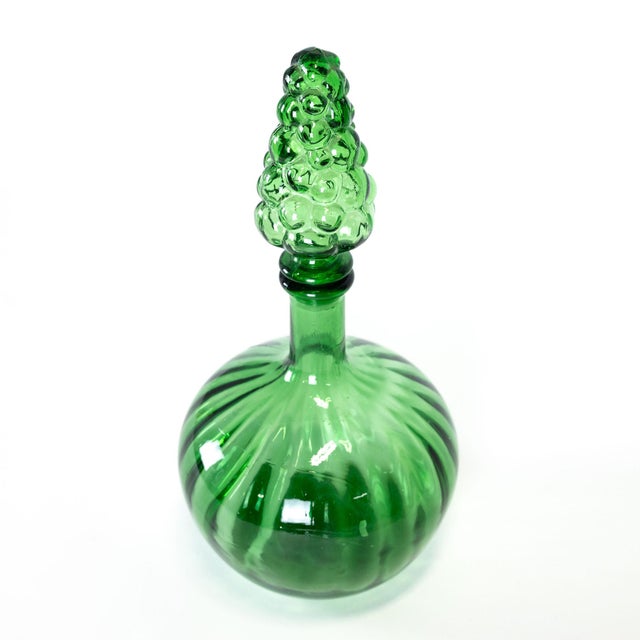 1960s 1960s Murano Style Green Art Glass / Decanter, Possibly Empoli For Sale - Image 5 of 8