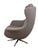 Modern Mid-Century Style High-Back Swivel Wing Lounge Chair For Sale - Image 9 of 18