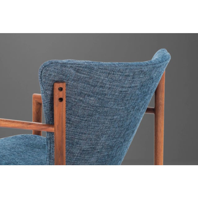 1960s Vintage Angular Lounge Chair in Walnut Attributed to Nanna Ditzel For Sale - Image 5 of 13