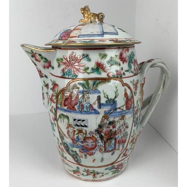 Chinese Early 19th Century Chinese Export Famille Rose Porcelain Cider Jug For Sale - Image 3 of 10