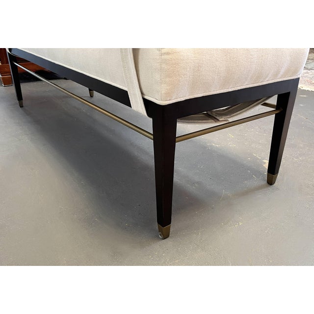 Bolster Arm Bench Attributed to Vanguard Chairish