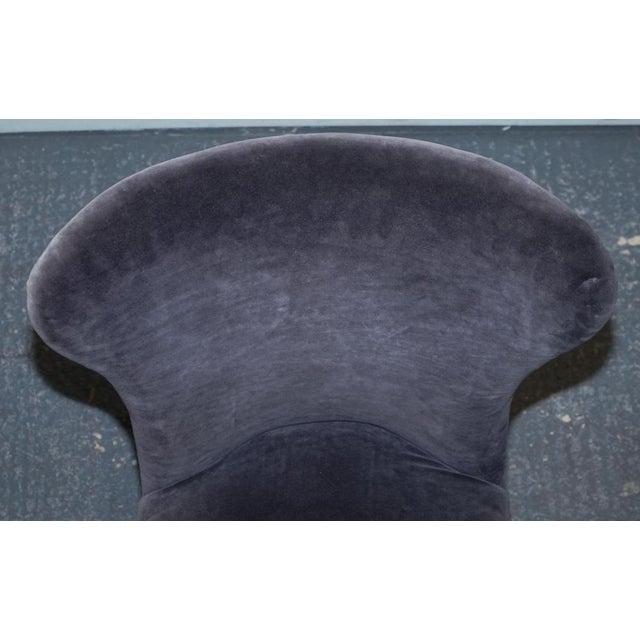 Vintage Richmond Desk or Dining Chair in Navy Velvet with Studs from Halo For Sale - Image 6 of 18