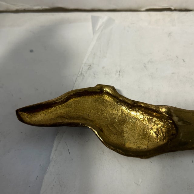 1980s Brass Dog Head Letter Opener by Virginia Metalcrafters For Sale - Image 9 of 9