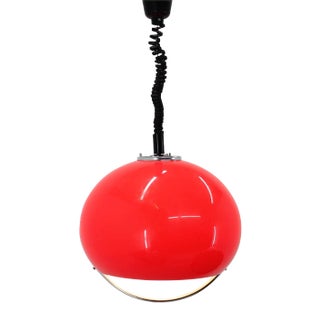 Mid-Century Red Pendant by Guzzini for Meblo, 1970s For Sale