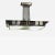 Art Deco Modernist French Art Deco Frosted Glass & Chromed Bronze Chandelier For Sale - Image 3 of 3