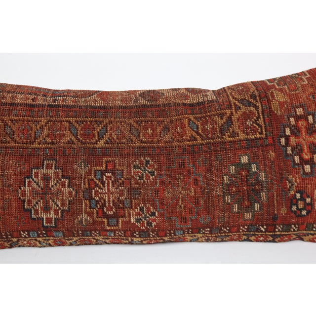 Antique Oriental Handmade Tribal Rug Pillow Cover -16'' X 34'' For Sale - Image 4 of 10