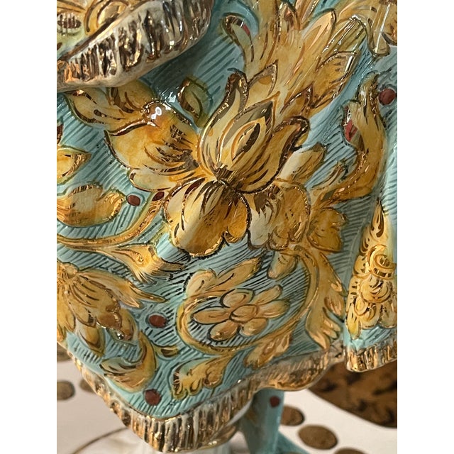 Neoclassical Vintage Italian Neoclassical Capodimonte Handpainted Vase With Putti For Sale - Image 3 of 6