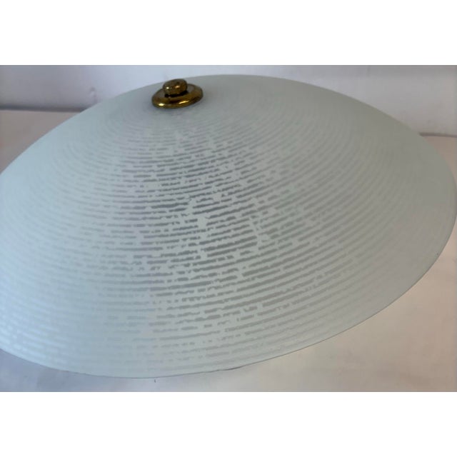 Mid 20th Century Mid Century Modern Ceiling Light Fixture With Glass Shade For Sale - Image 4 of 8