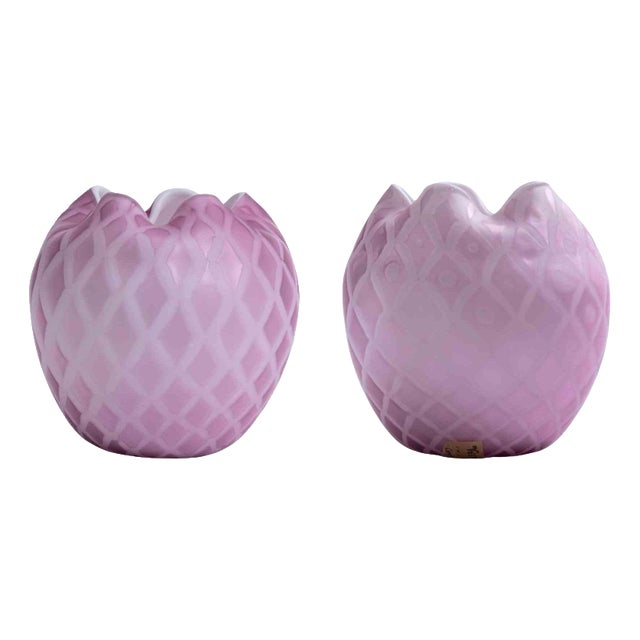 Murano Glass Vases by VAMSA, 1920s-1940s, Set of 2 For Sale