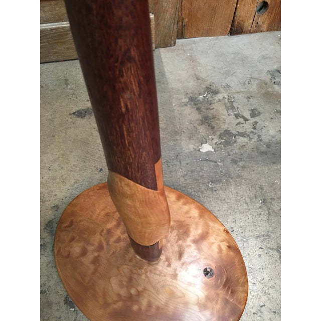 Wood 1980s Mid-Century Modern Mitch Goldstein Studio Crafted Side Table For Sale - Image 7 of 12