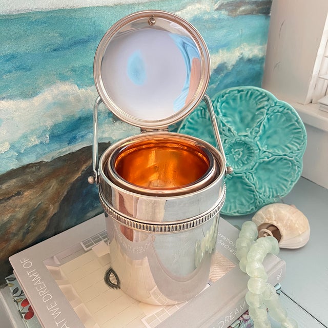 Mid 20th Century Italian Silverplate Swing Arm Ice Bucket by Macabo For Sale In San Antonio - Image 6 of 8