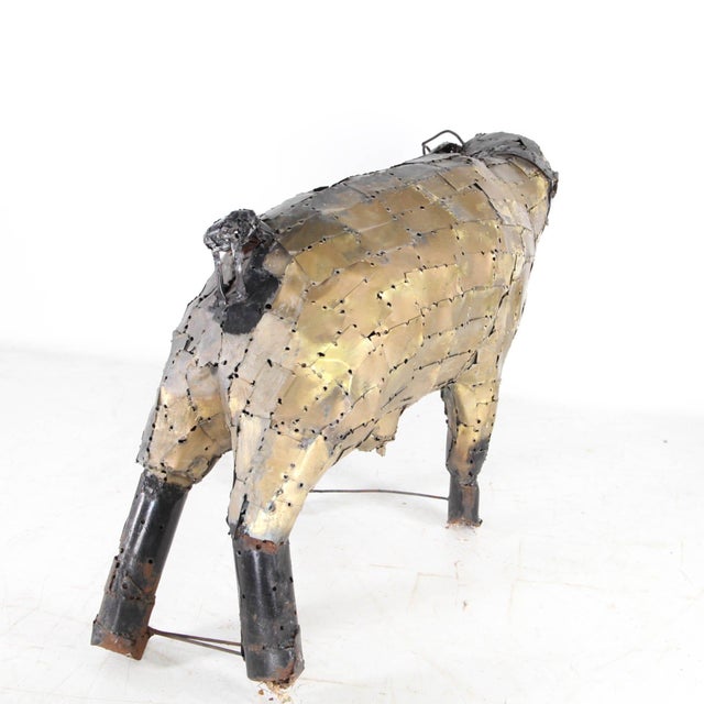 François Melin, Sheep Sculpture, 1970s, Brass For Sale - Image 11 of 14