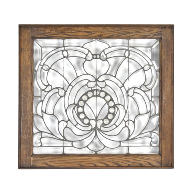 Antique 19th Century Leaded Prism Jeweled Beveled Glass Window Chairish