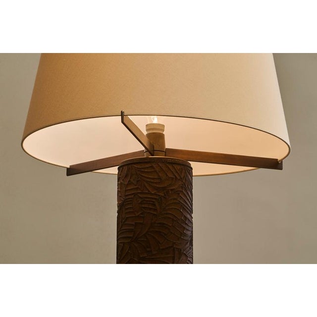 Table Lamp in Bronze by Antoine Callebaut for Jules Wabbes, Belgium, 1970s For Sale - Image 6 of 15